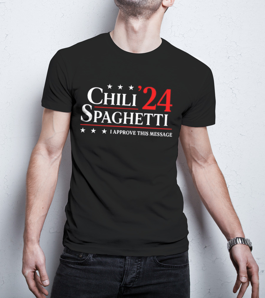 Chili Spaghetti ’24 I Approve This Message Stars Red White T-Shirt