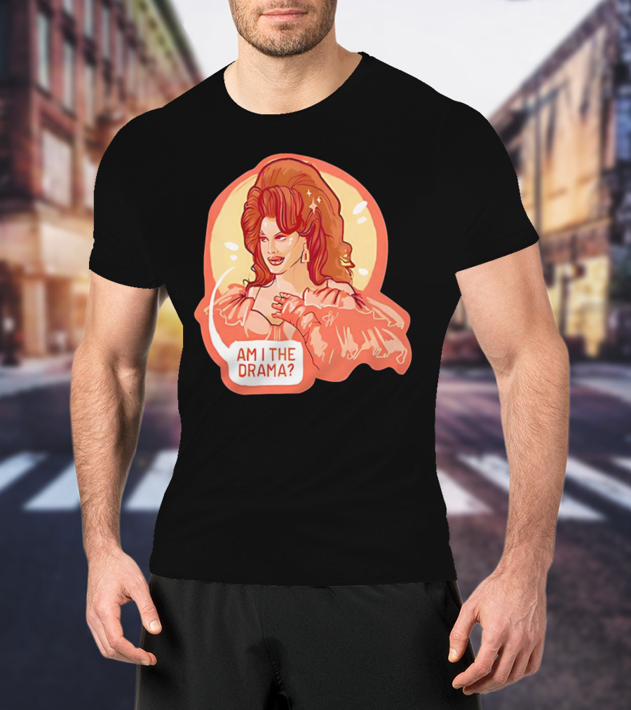 Am I The Drama? Bold Diva With Glamorous Hair And Earrings T-Shirt