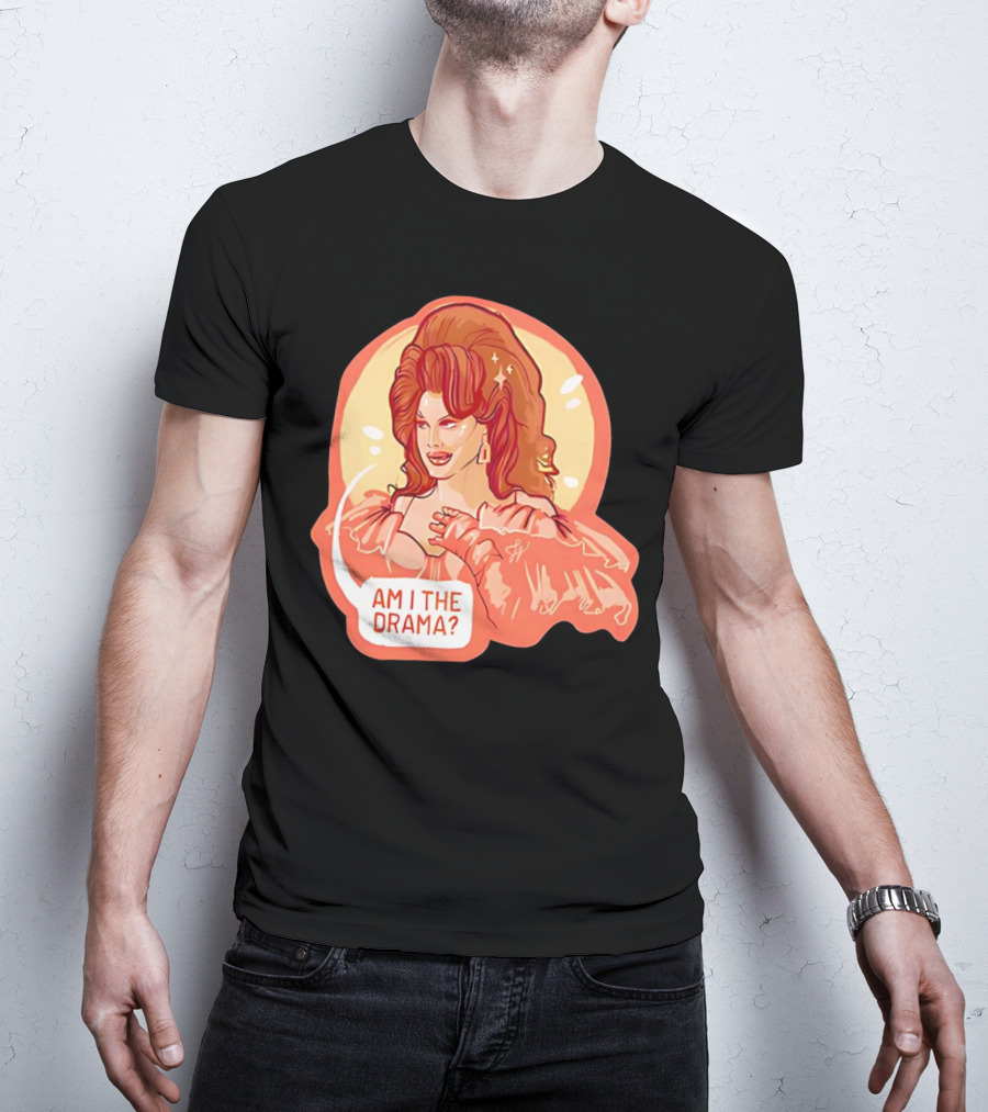 Am I The Drama? Bold Diva With Glamorous Hair And Earrings T-Shirt