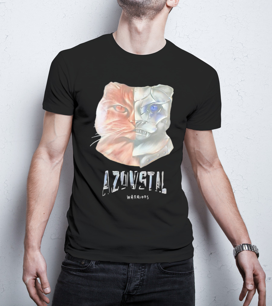 Azovstal Warriors Cat Dual Face Fusion T-Shirt