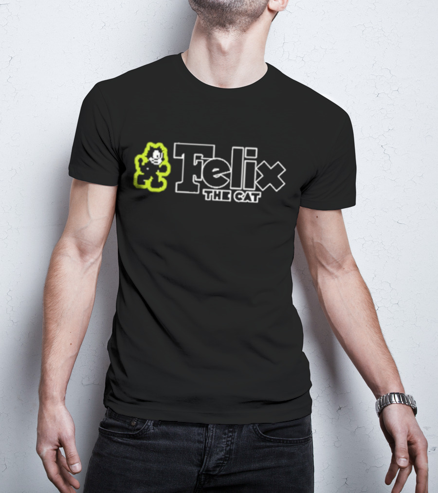 Felix The Cat Neon Outline T-Shirt