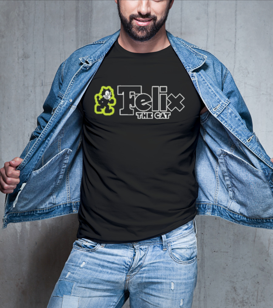 Felix The Cat Neon Outline T-Shirt