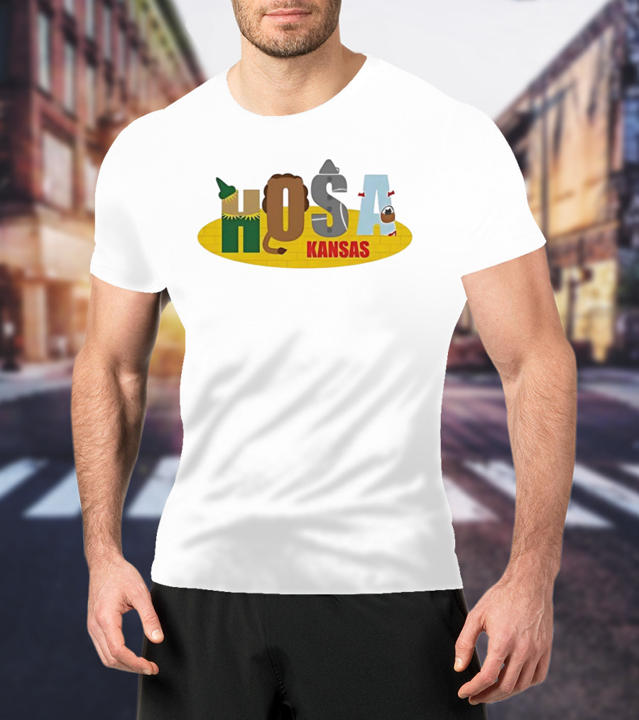 Hosa Kansas Yellow Brick Wizard Lion Tinman Scarecrow T-Shirt