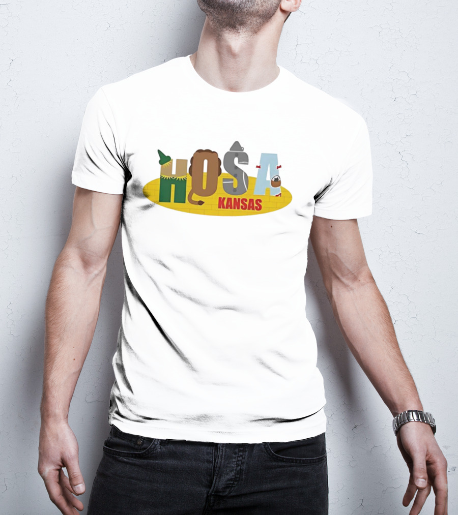 Hosa Kansas Yellow Brick Wizard Lion Tinman Scarecrow T-Shirt