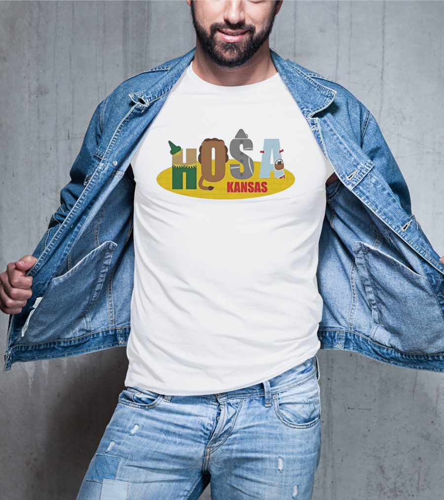 Hosa Kansas Yellow Brick Wizard Lion Tinman Scarecrow T-Shirt