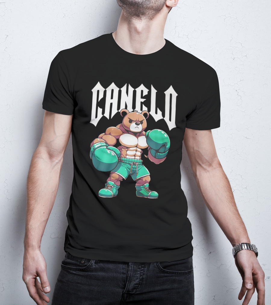 Canelo Bear Boxer Gloves Cartoon T-Shirt