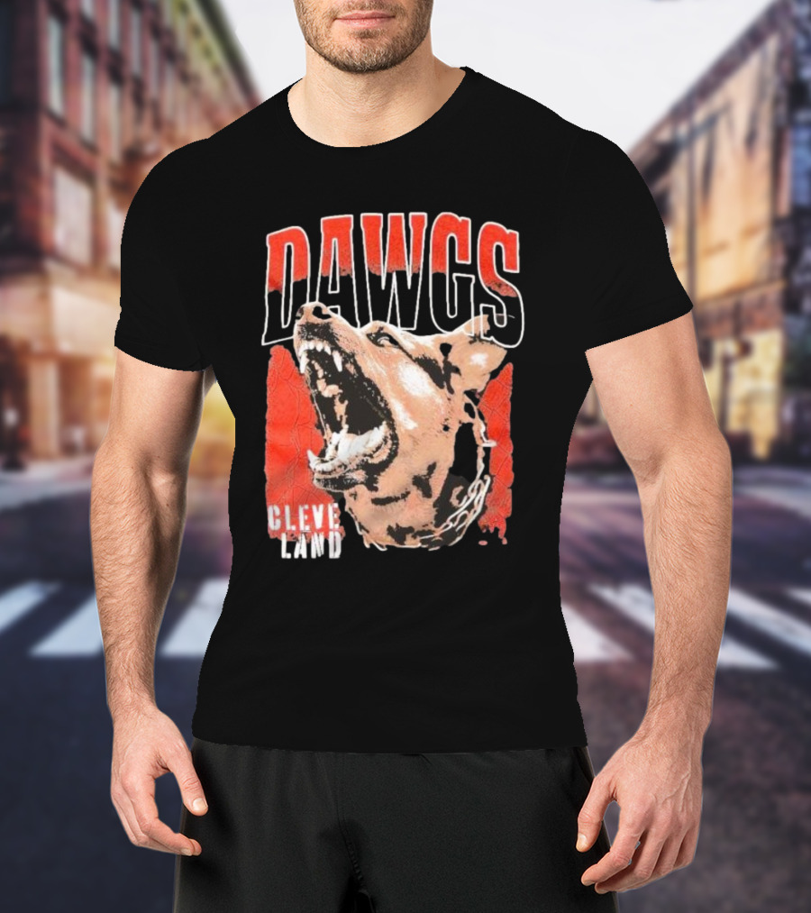 DAWGS Cleveland Browns Vintage Retro Fierce Dog T-Shirt