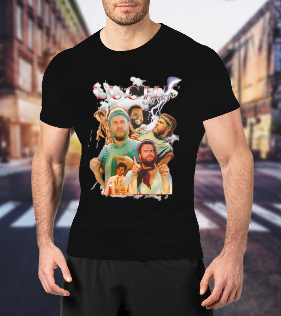 Lucius Spriggs Retro Character Collage T-Shirt