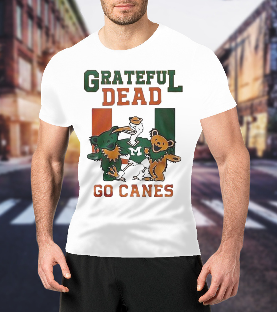 Grateful Dead Miami Hurricanes Go Canes Bears T-Shirt