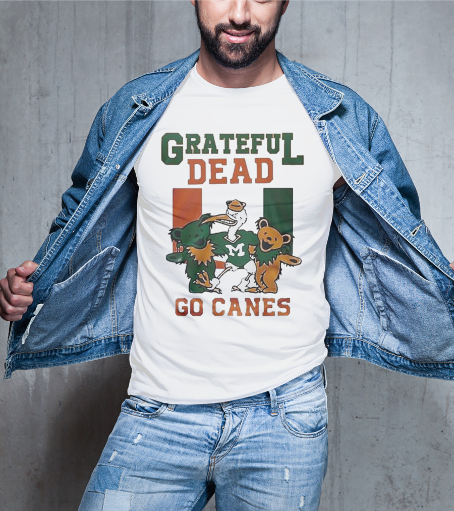 Grateful Dead Miami Hurricanes Go Canes Bears T-Shirt