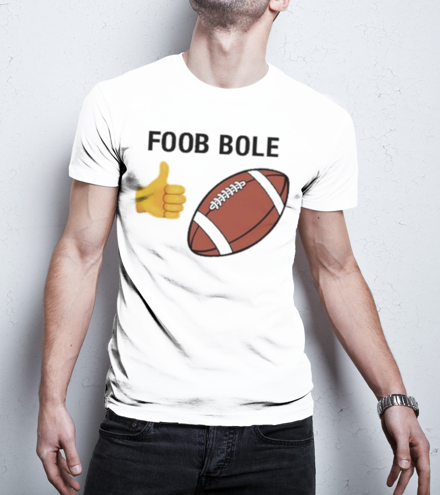 Foob Bole Football Thumb Up Emoji Brown Ball T-Shirt