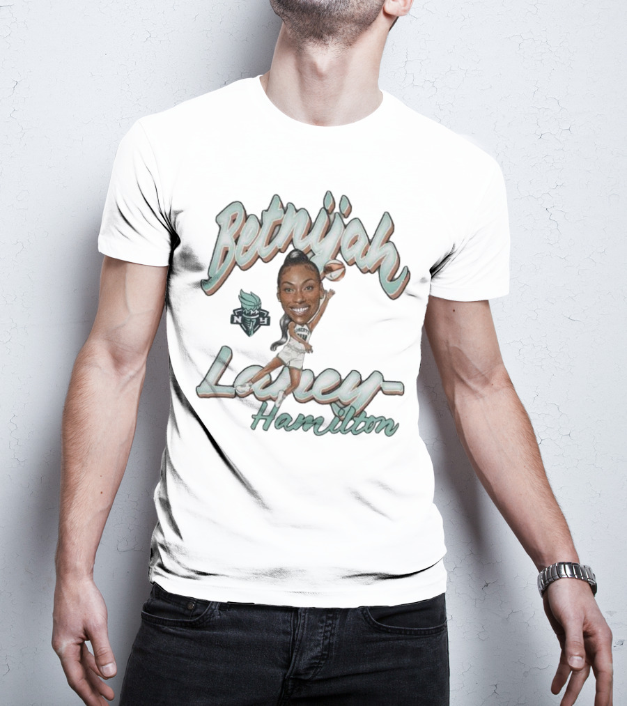 Betnijah Laney-Hamilton New York Liberty Basketball Caricature T-Shirt
