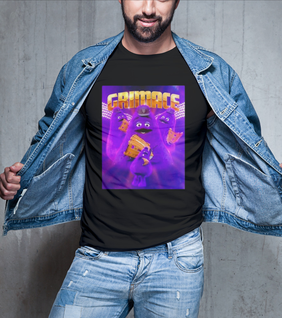Grimace New York Mets Baseball Mascot Collage Retro T-Shirt
