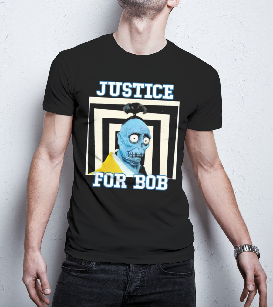 Justice For Bob Beetlejuice Movie Parody Blue Zombie Character T-Shirt