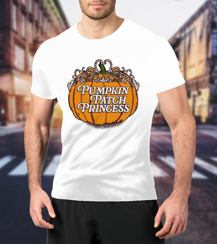 Pumpkin Patch Princess Orange Pumpkin With Vines T-Shirt