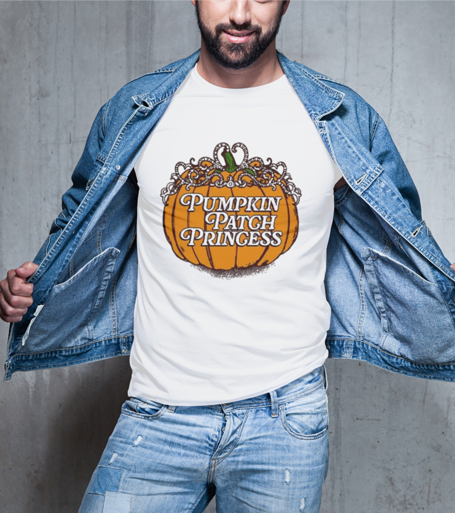 Pumpkin Patch Princess Orange Pumpkin With Vines T-Shirt