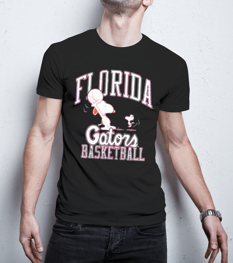Florida Gators Basketball Snoopy And Woodstock Playing Basketball T-Shirt