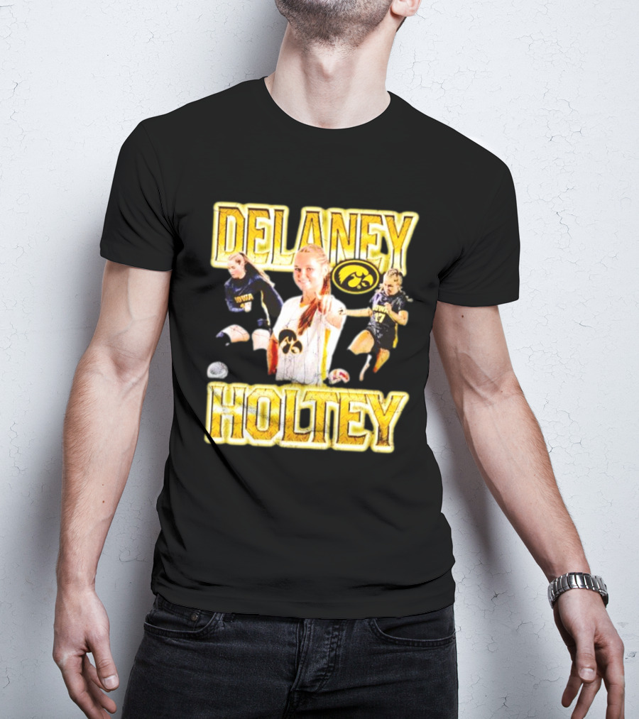 Delaney Holtey Iowa Hawkeyes Soccer Retro Styling T-Shirt