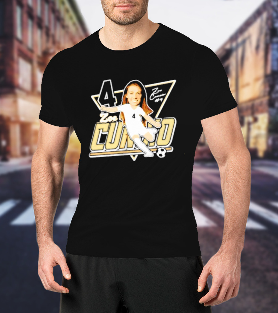 Zoe Cuneio #4 Purdue Boilermakers Soccer Player Cartoon T-Shirt