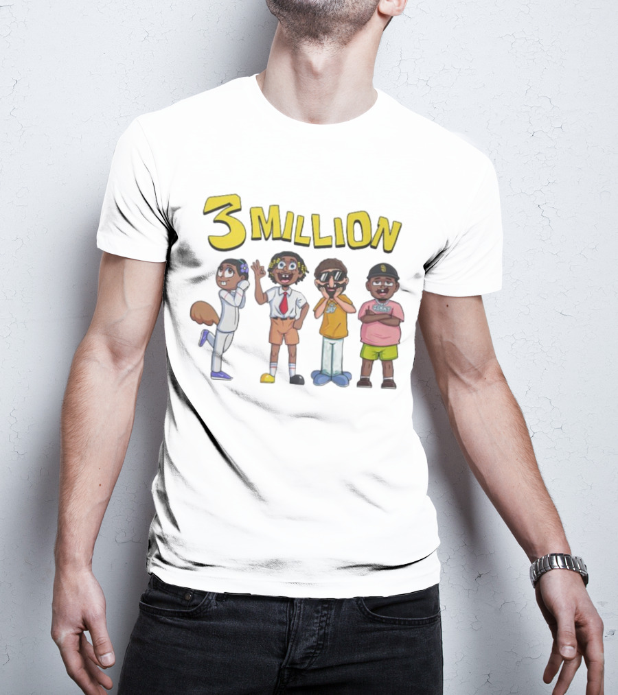 3 Million Subscribers D'Aydrian Harding Celebration Characters T-Shirt