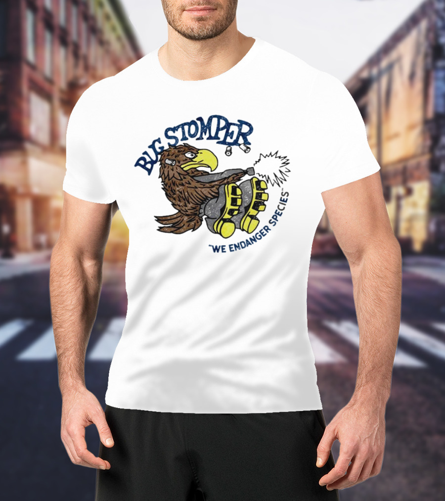 Bug Stomper We Endanger Species Eagle Stomping Boots T-Shirt