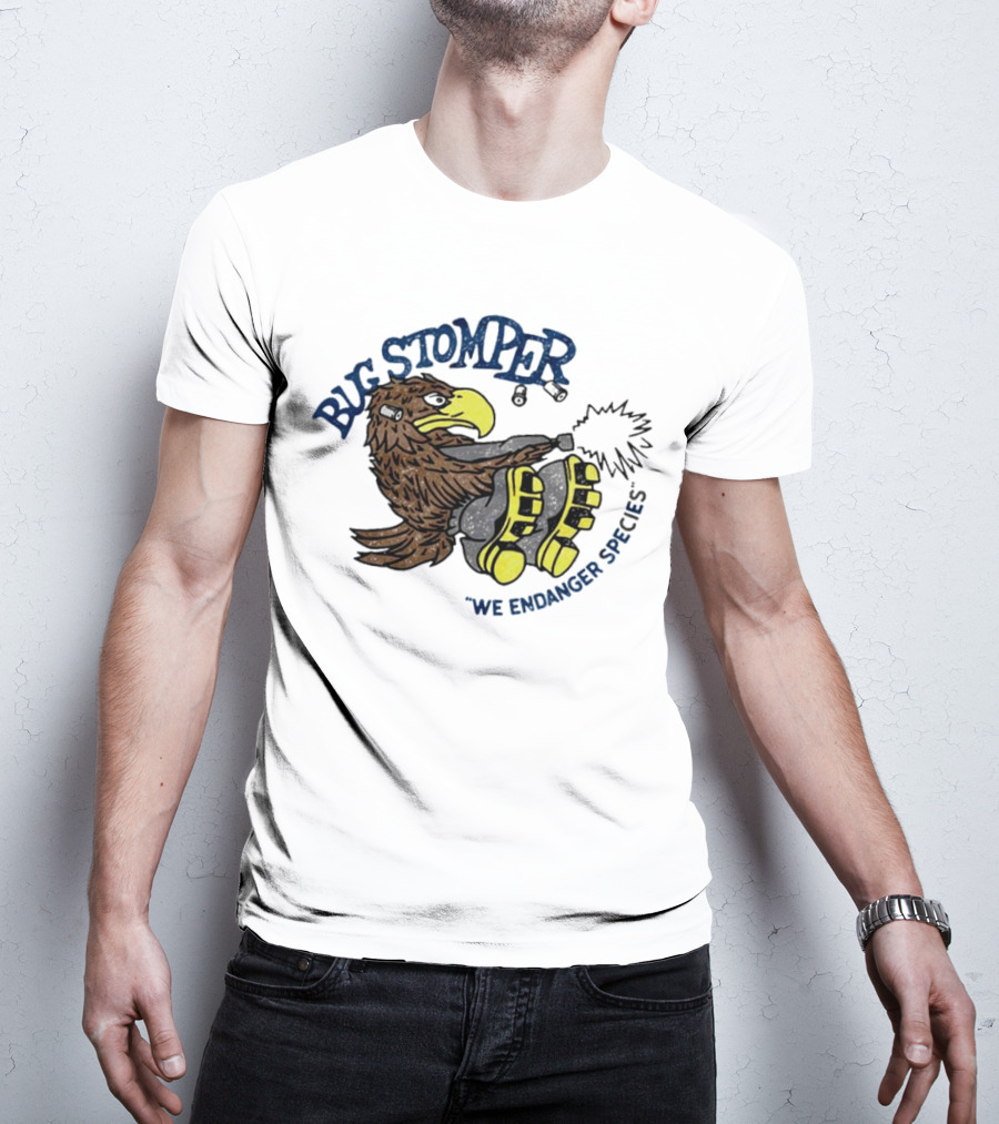 Bug Stomper We Endanger Species Eagle Stomping Boots T-Shirt