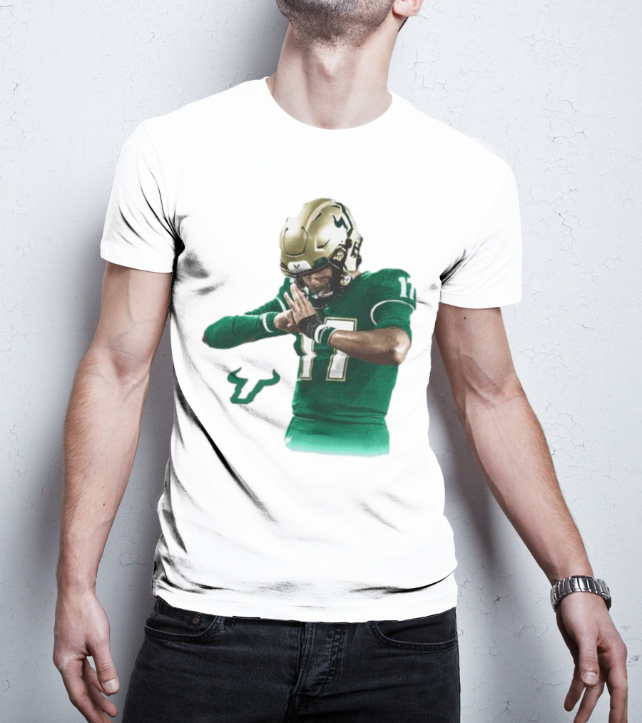Byrum Brown South Florida Bulls Football 17 Green Jersey T-Shirt