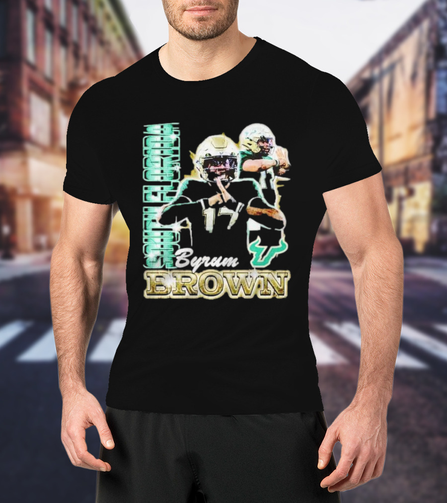 Byrum Brown South Florida Bulls Football T-Shirt