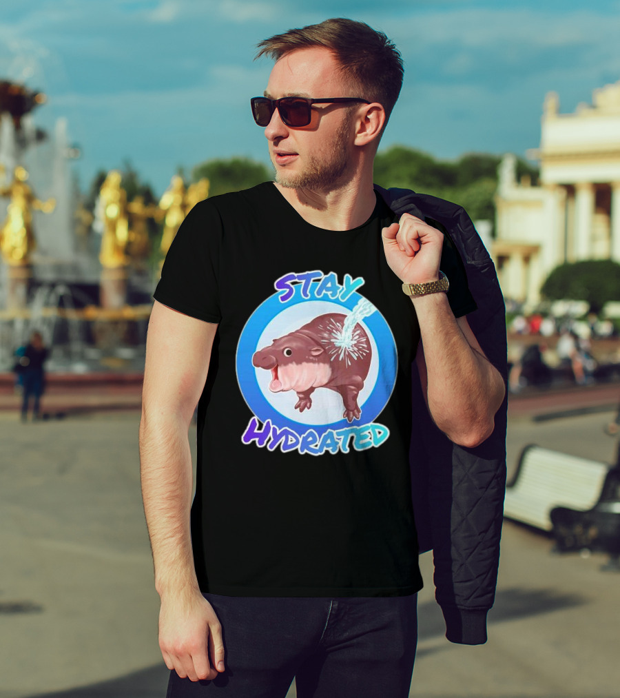 Stay Hydrated Baby Hippo Moo Deng T-Shirt