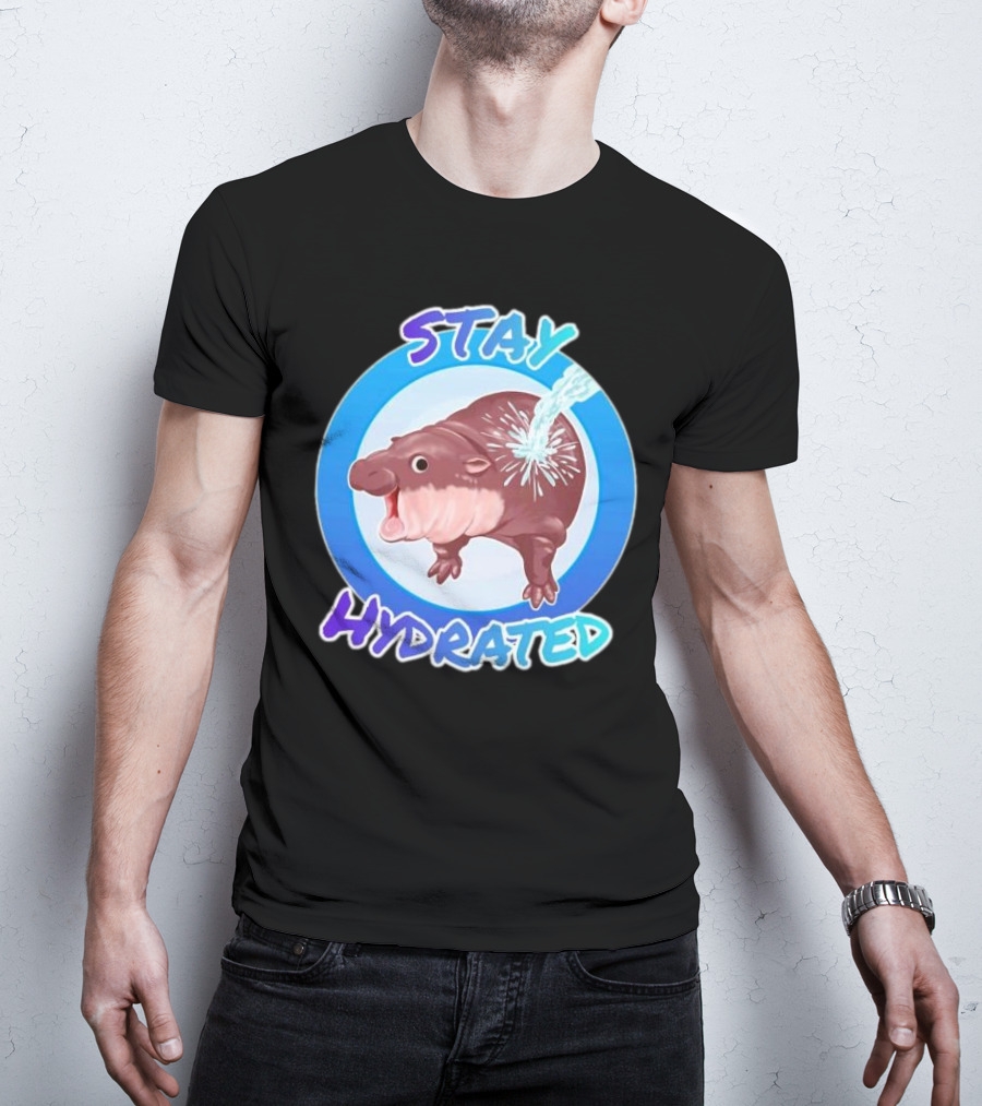 Stay Hydrated Baby Hippo Moo Deng T-Shirt