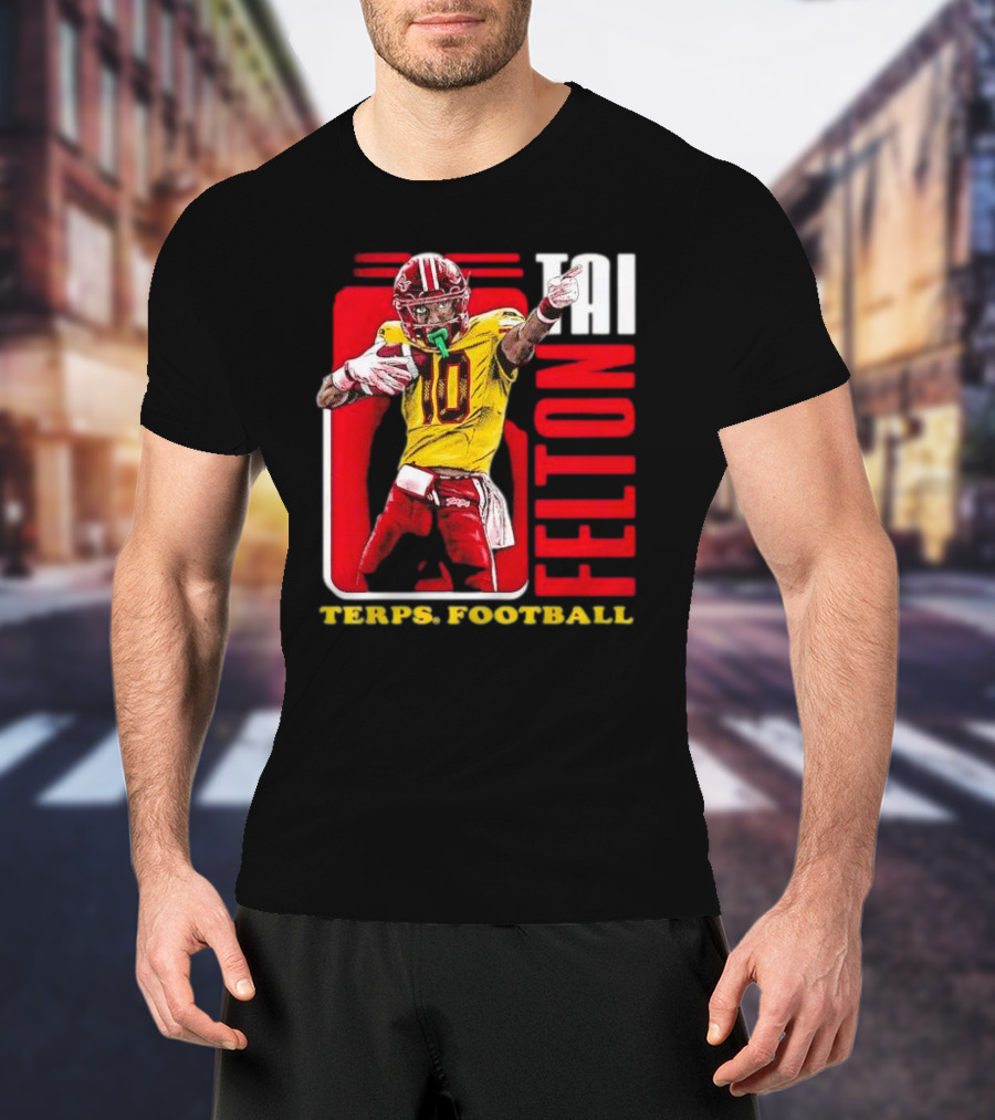 Tai Felton Terps Football Maryland Terrapins Retro 90s T-Shirt