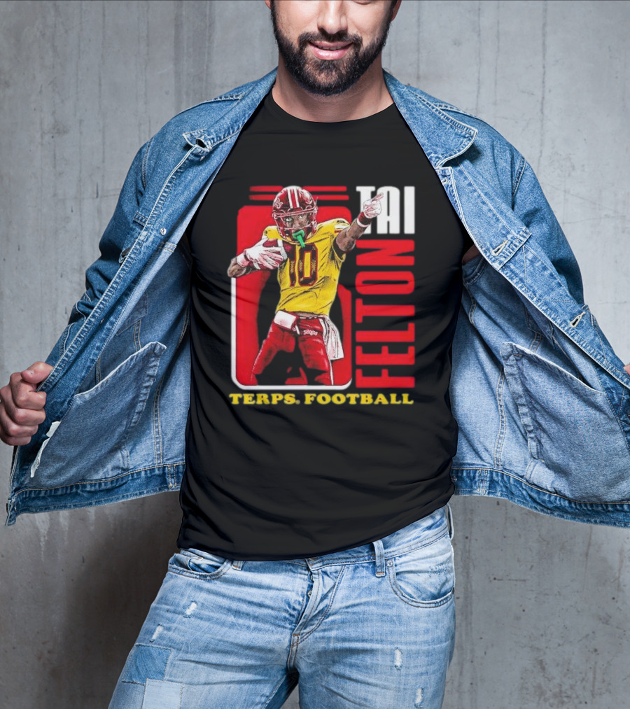 Tai Felton Terps Football Maryland Terrapins Retro 90s T-Shirt