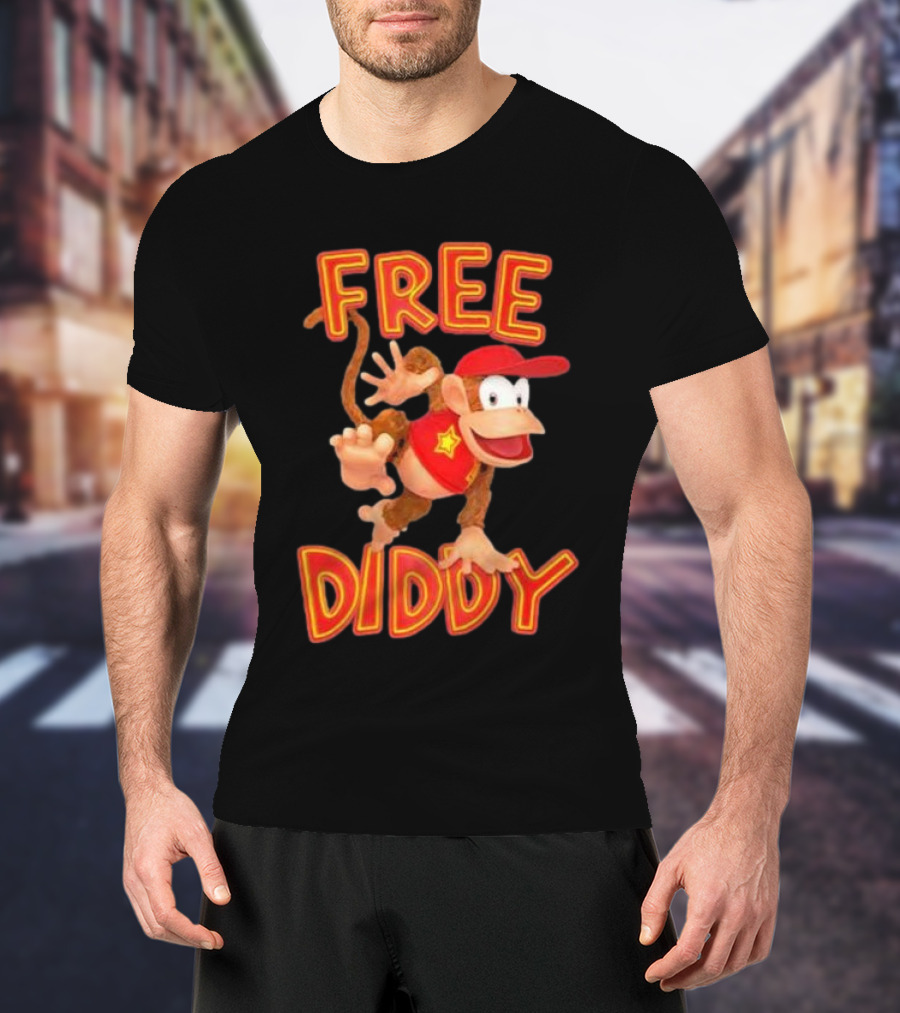 Free Diddy Kong Nintendo Character T-Shirt