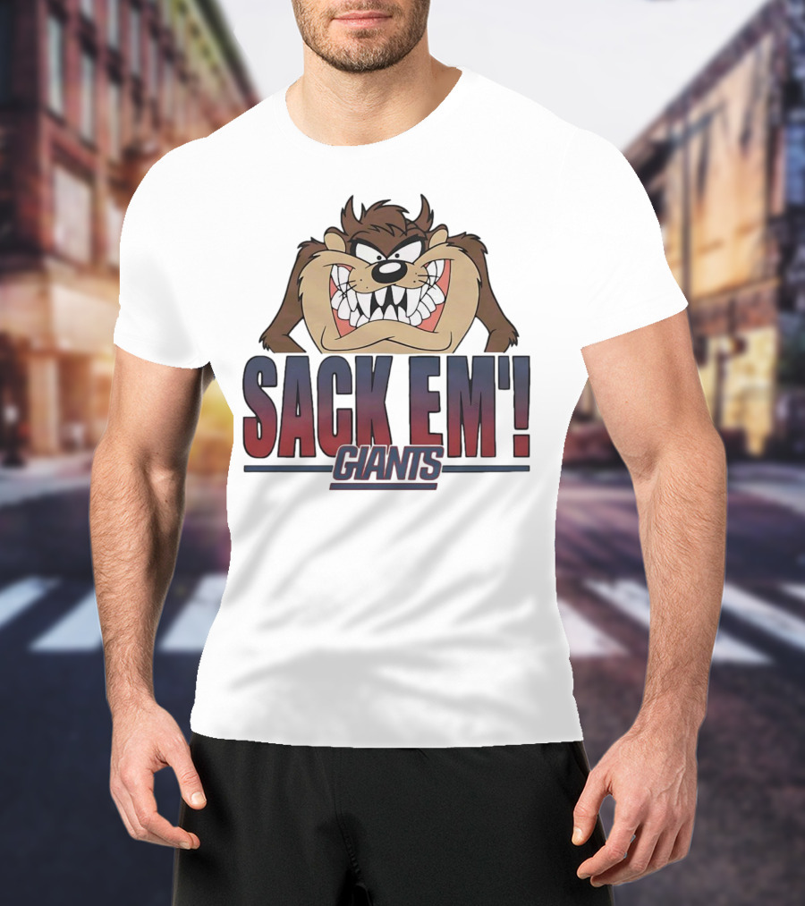 Sack Em Taz Looney Tunes Giants T-Shirt