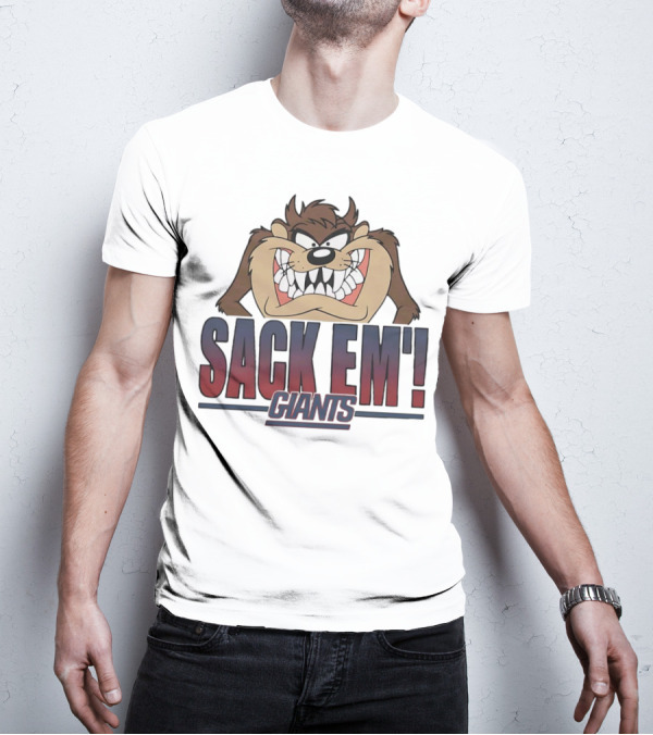 Sack Em Taz Looney Tunes Giants T-Shirt
