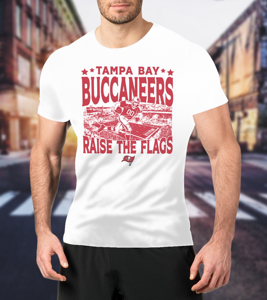 Tampa Bay Buccaneers Raise The Flags Gameday Football Stadium Red T-Shirt