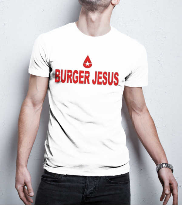 Burger Jesus Star Symbol T-Shirt