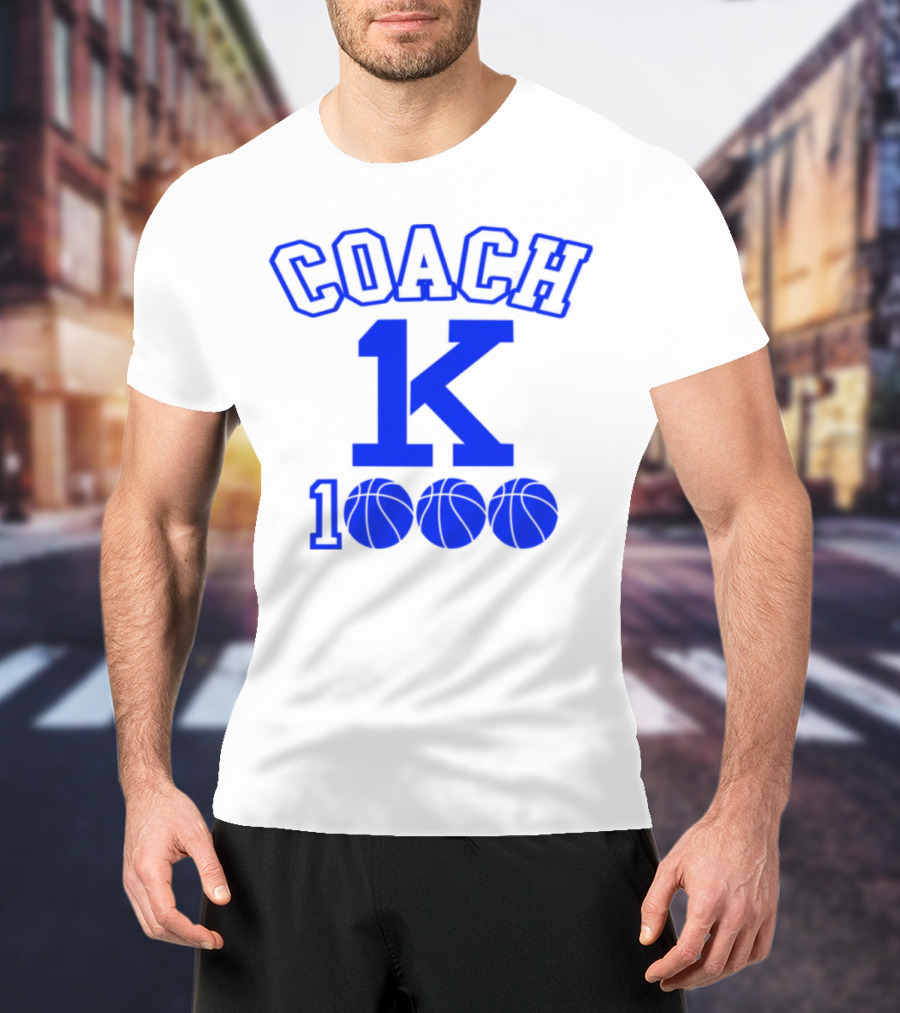 Coach K 1000 Wins Basketball Achievement T-Shirt