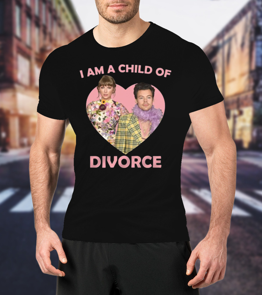 I Am A Child Of Divorce Heart With Floral And Plaid Outfits T-Shirt