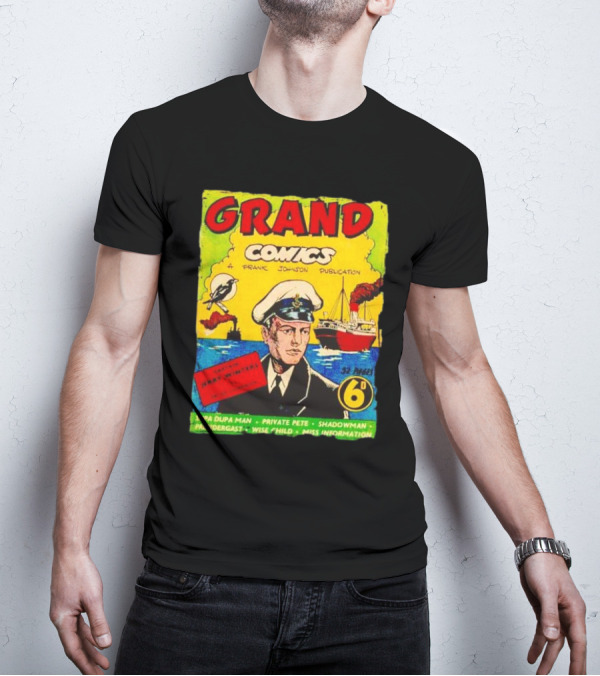 Grand Comics No 52 Captain Jerry Winters Bird Ship Supa Dupa Man Shadowman Prendergast Miss Information T-Shirt