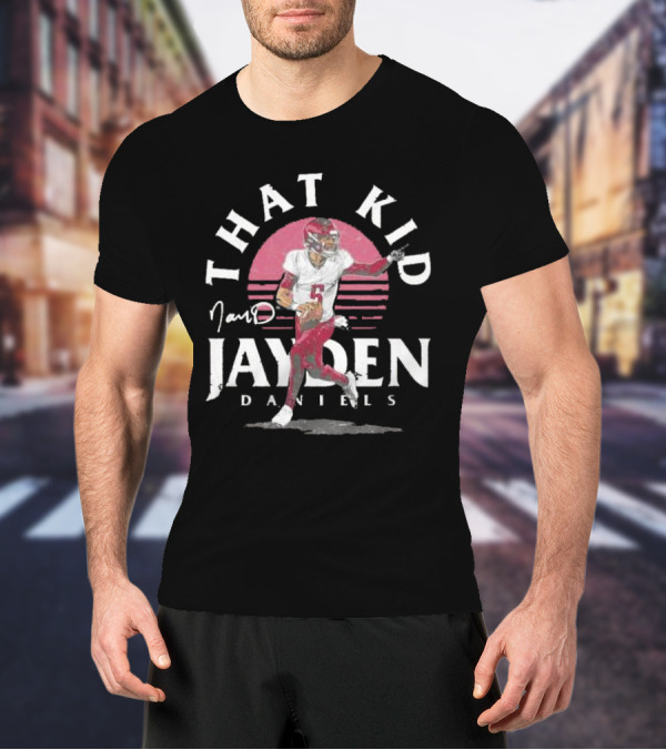 That Kid Jayden Daniels Signature Washington Commanders Football Player T-Shirt