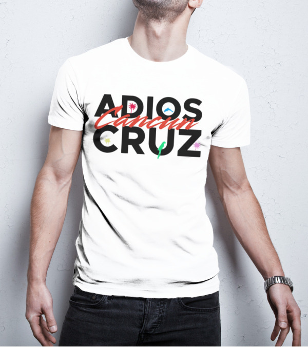 Adios Cancun Cruz Tropical Palms And Waves T-Shirt