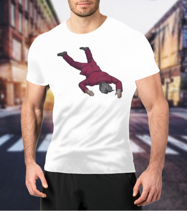 Ace Attorney Investigations Collection Miles Edgeworth Faceplant Pose T-Shirt