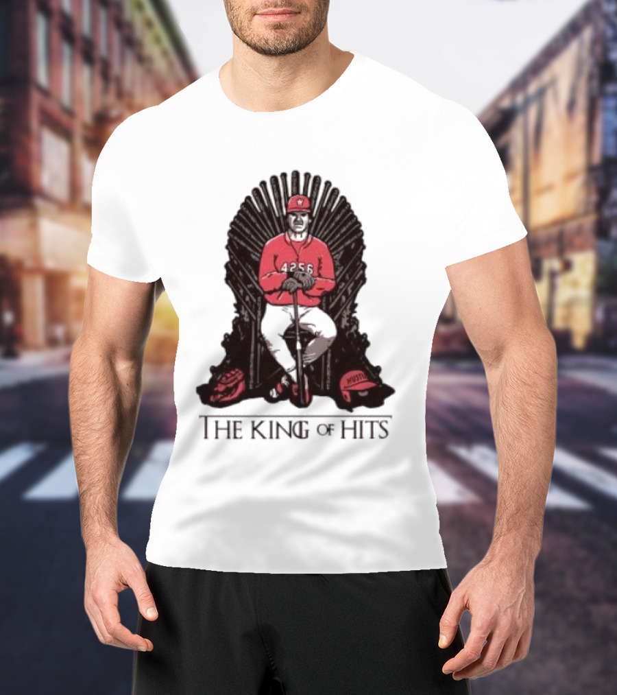 Pete Rose 4256 The King Of Hits Game Of Thrones Chair MLB Baseball T-Shirt