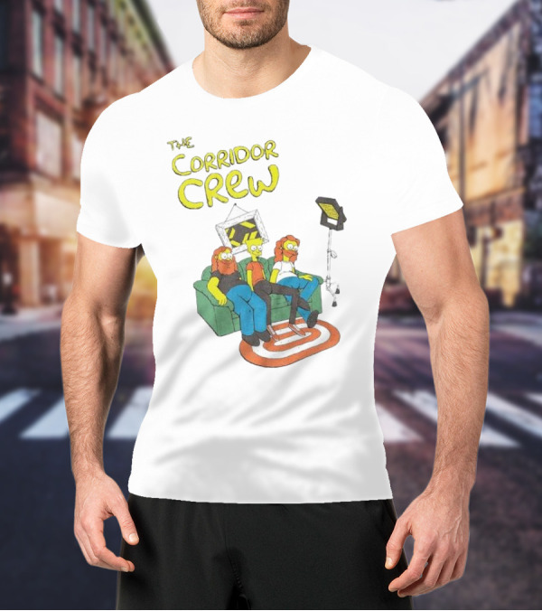 The Corridor Crew Couch Animation Characters With Lighting Equipment T-Shirt