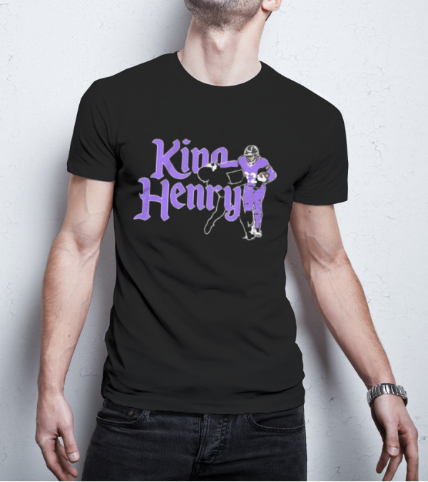 King Henry Derrick Henry Baltimore Ravens Player Number 22 T-Shirt