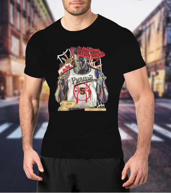 The Amazing Myles Colvin Purdue Boilermakers Spider-Man Mashup T-Shirt