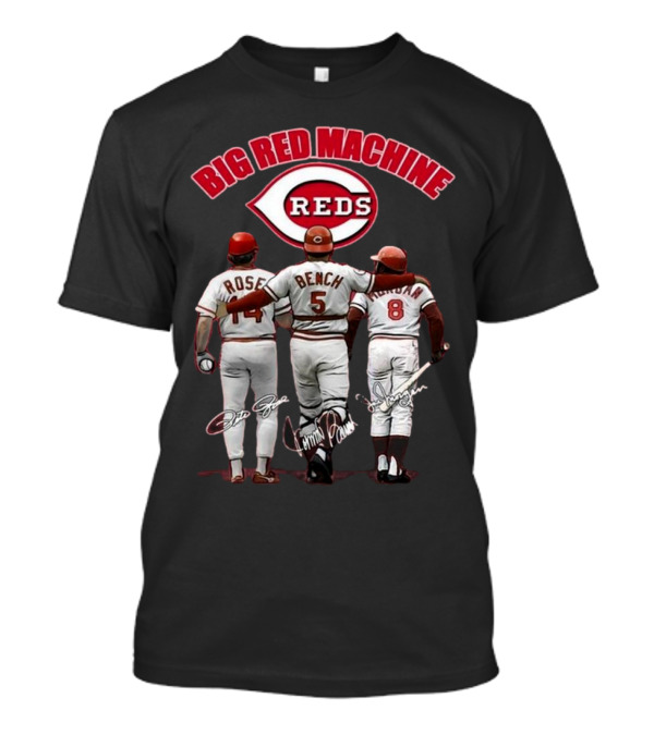 Cincinnati Reds Big Red Machine Pete Rose Johnny Bench Joe Morgan T-Shirt
