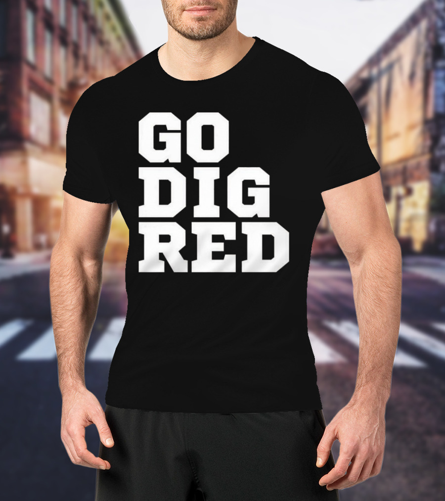 Go Dig Red Volleyball Nebraska Huskers Fan Spirit T-Shirt