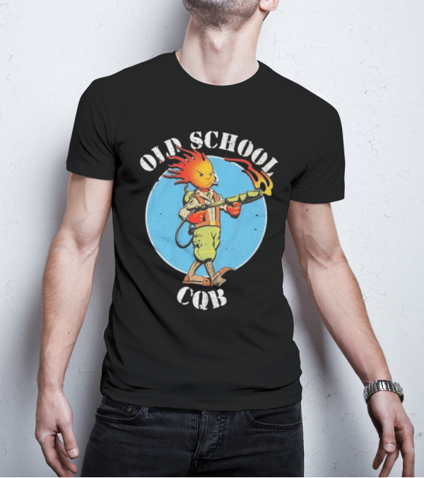 Old School CQB Flamethrower Cartoon Character T-Shirt